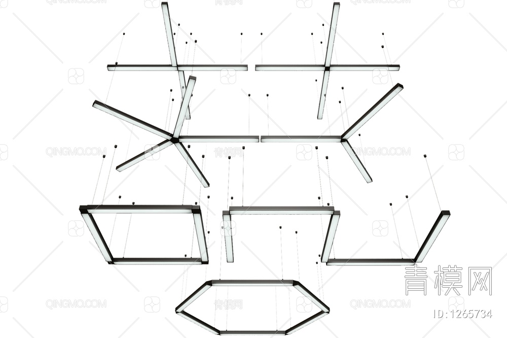 办公室吊灯3D模型下载【ID:1265734】