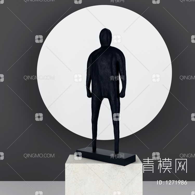 人物雕塑摆件3D模型下载【ID:1271986】
