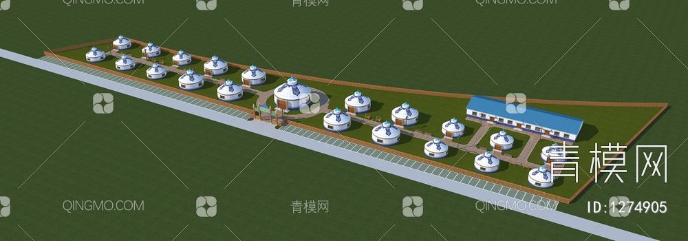 蒙古包 建筑3D模型下载【ID:1274905】