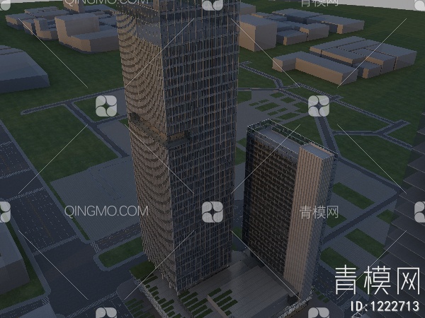 超高层商业办公楼3D模型下载【ID:1222713】