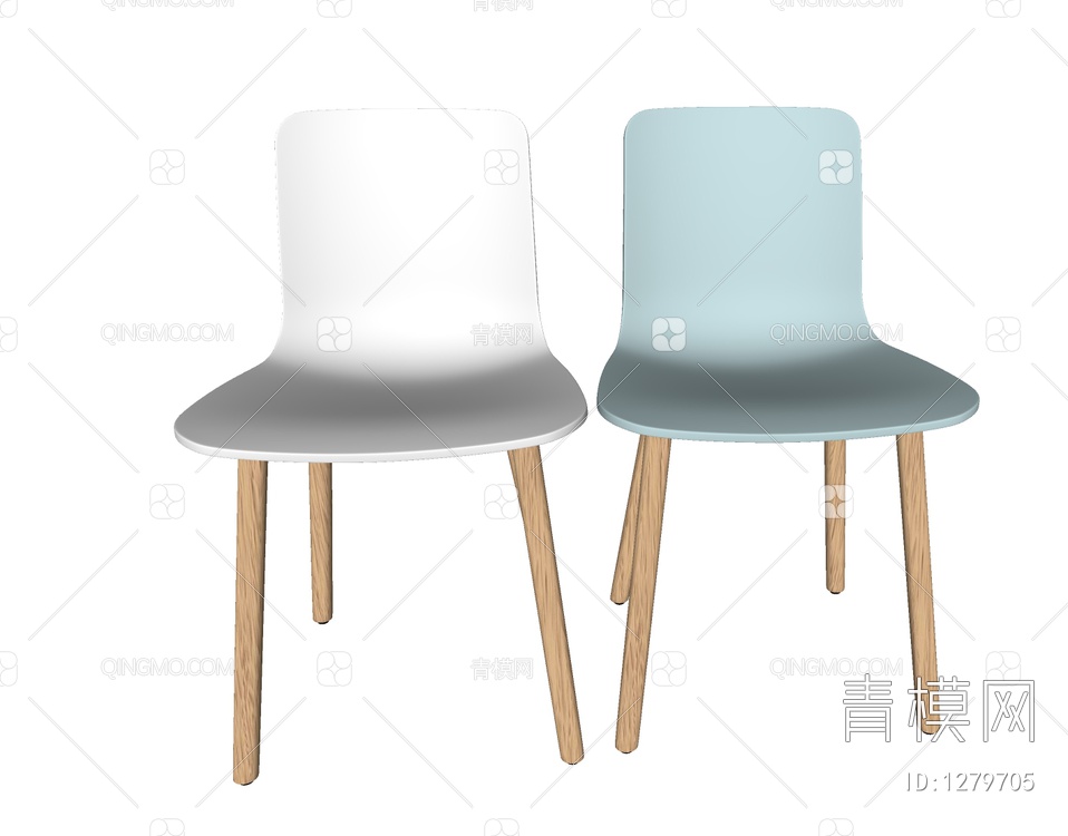 餐椅单椅SU模型下载【ID:1279705】