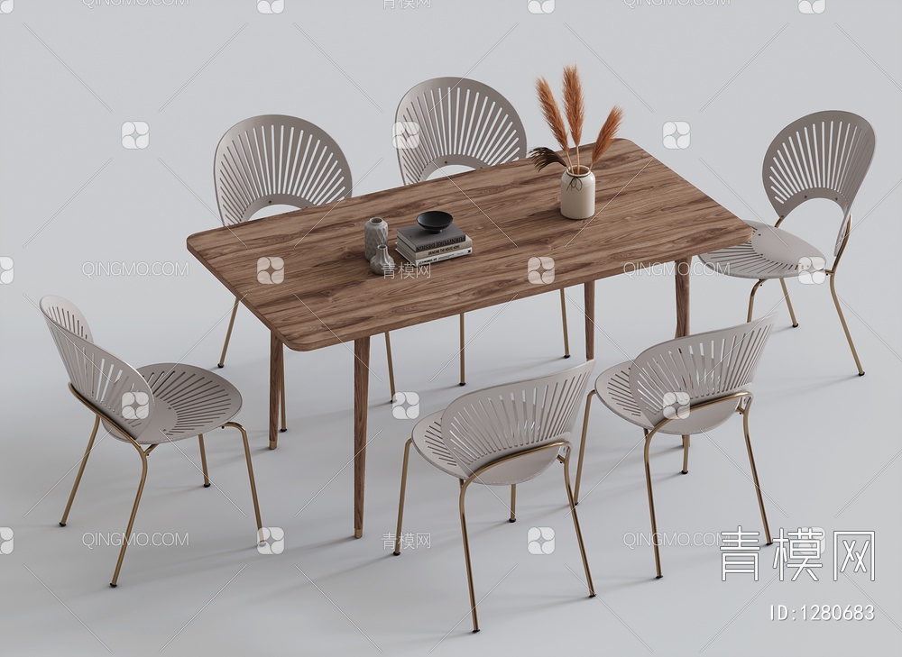 餐桌椅3D模型下载【ID:1280683】
