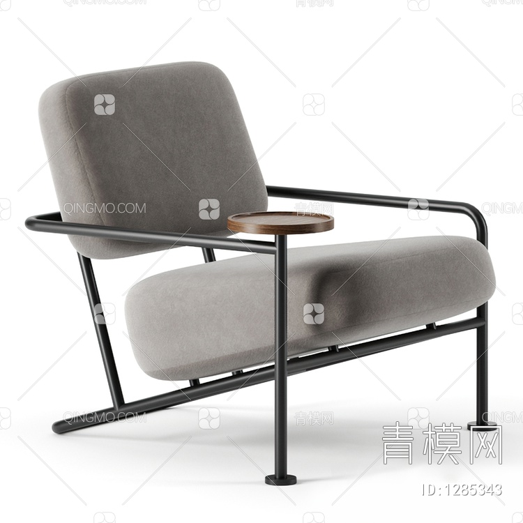 布艺单椅3D模型下载【ID:1285343】
