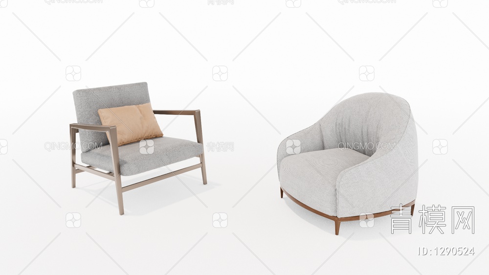 单人沙发SU模型下载【ID:1290524】