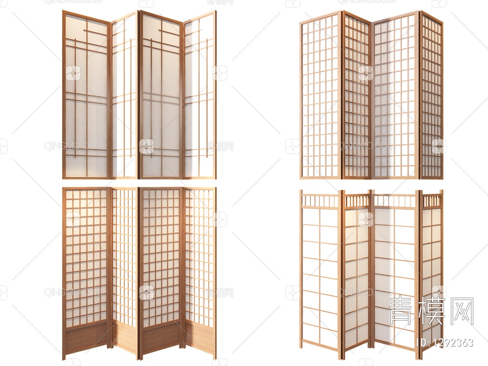 屏风隔断SU模型下载【ID:1292363】