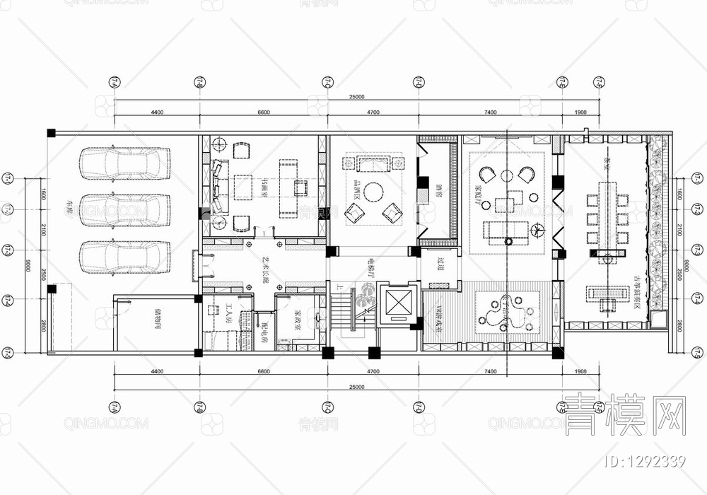 五层别墅CAD施工图+效果图 洋房 豪宅 家装 私宅 样板房【ID:1292339】