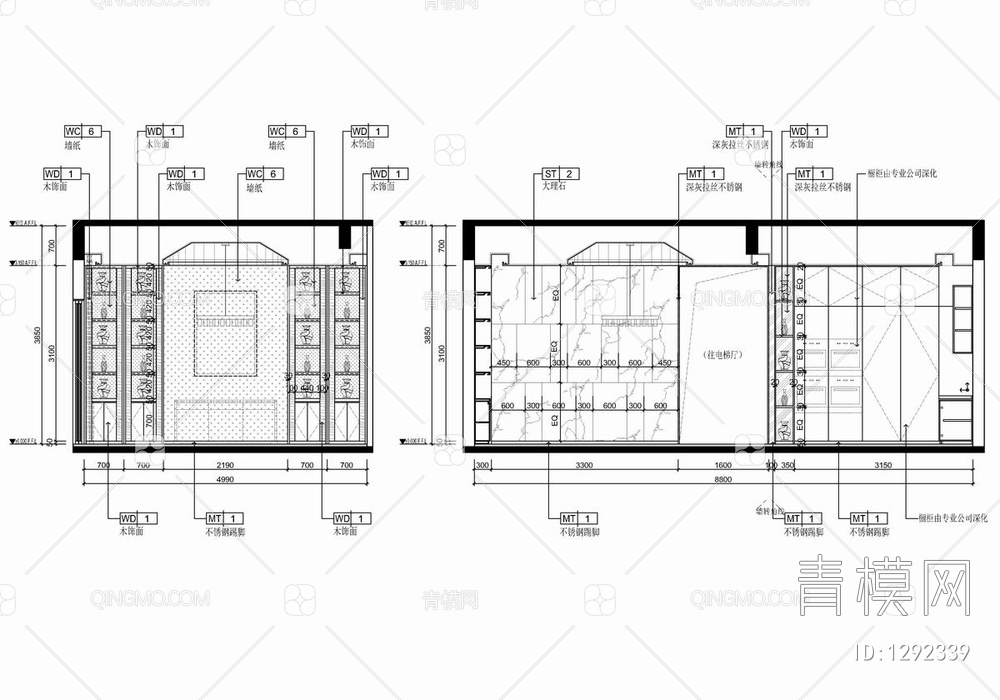 五层别墅CAD施工图+效果图 洋房 豪宅 家装 私宅 样板房【ID:1292339】