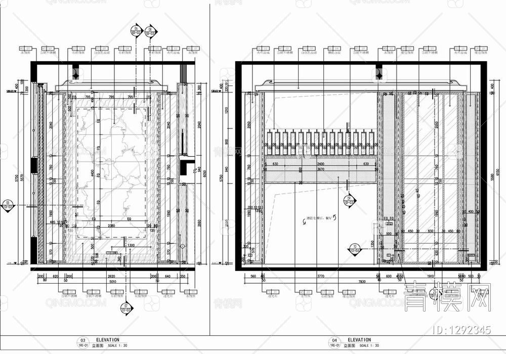 五层别墅CAD施工图+实景照+物料表 洋房 豪宅 家装 私宅 样板房【ID:1292345】