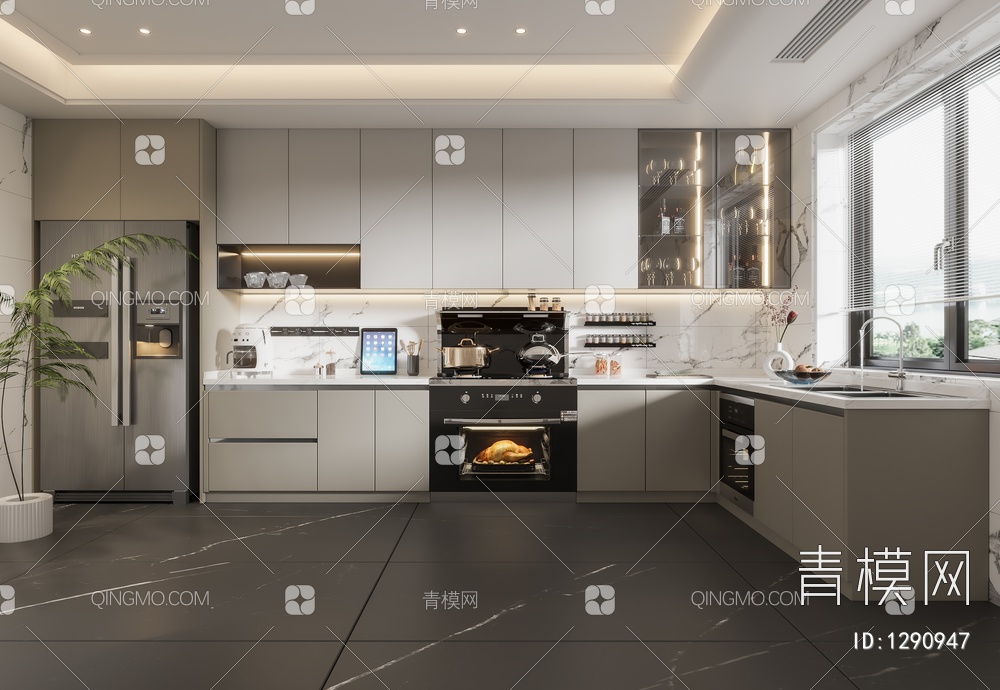 厨房,厨房电器3D模型下载【ID:1290947】