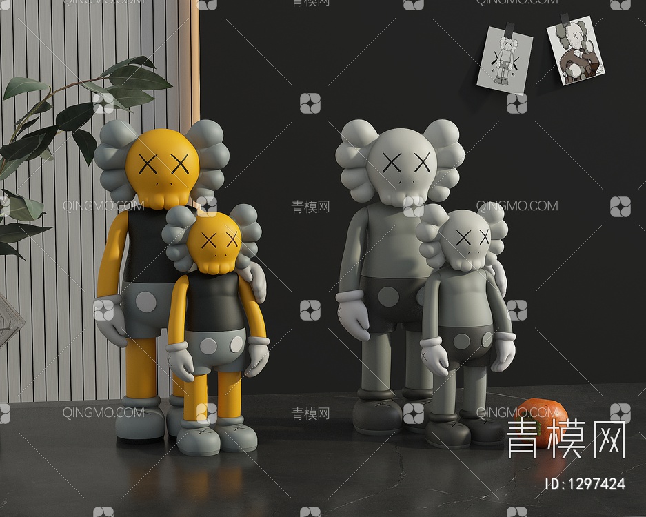 暴力熊雕塑公仔3D模型下载【ID:1297424】