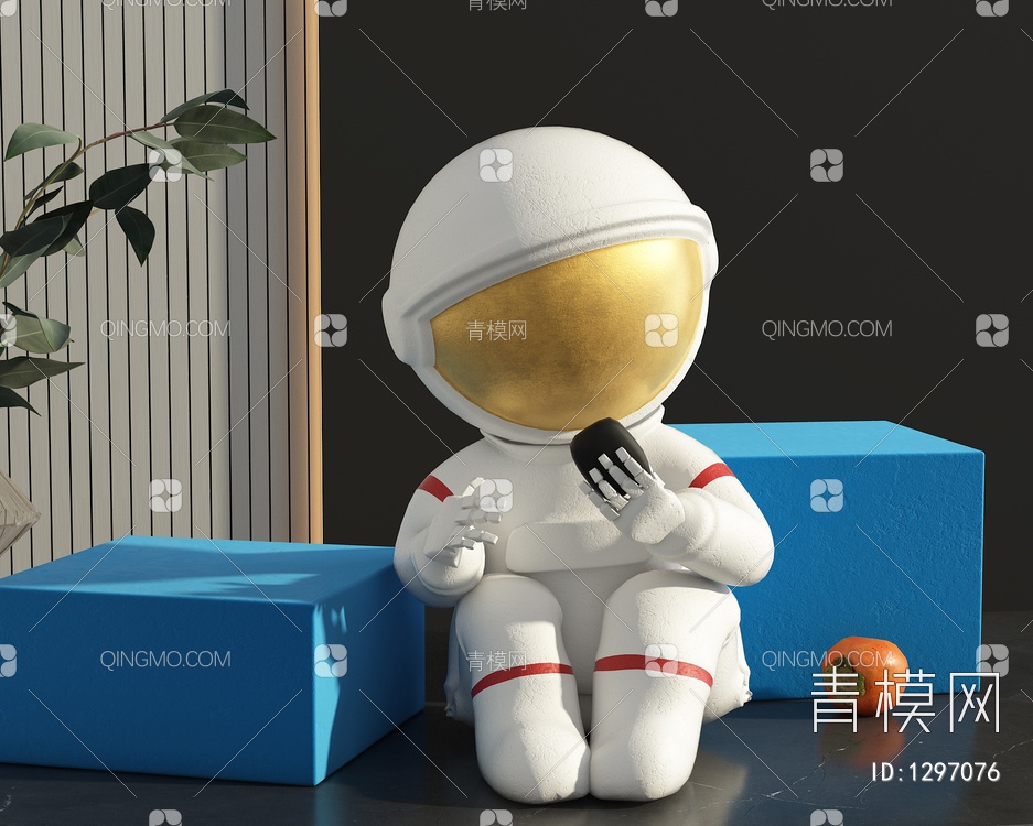 宇航员摆件3D模型下载【ID:1297076】