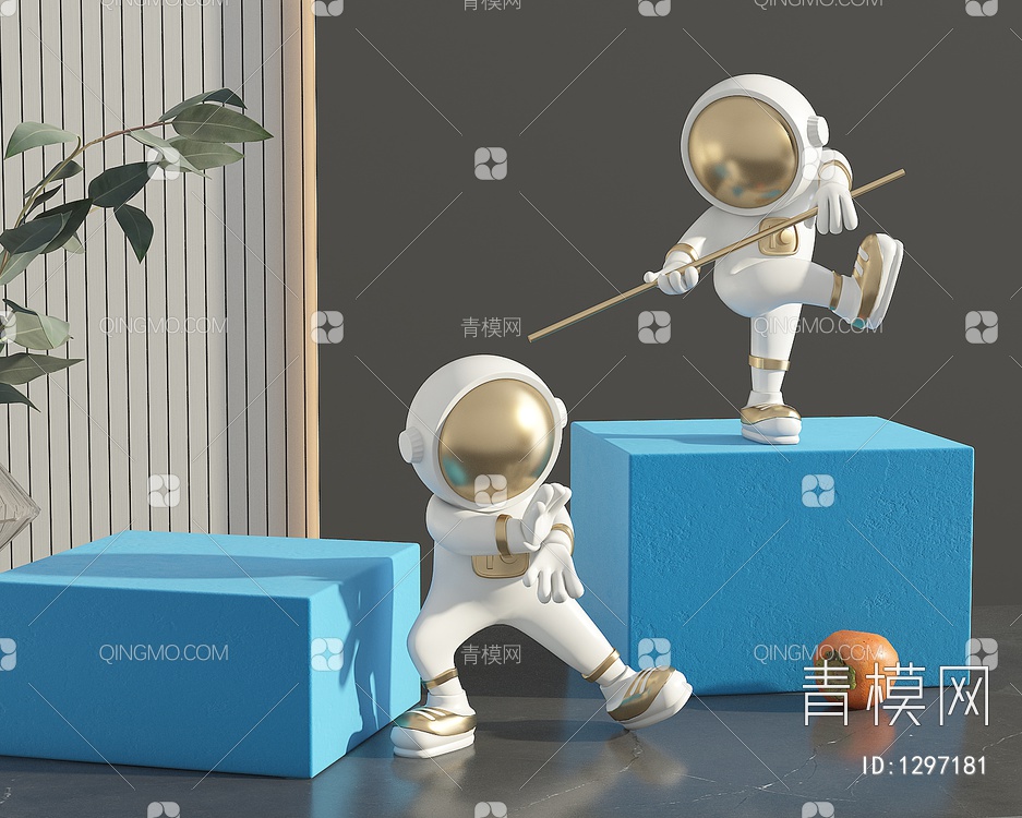 宇航员装饰摆件3D模型下载【ID:1297181】