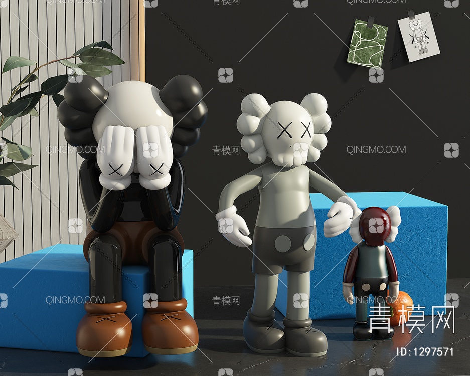 暴力熊雕塑公仔3D模型下载【ID:1297571】