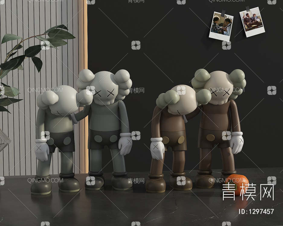 暴力熊雕塑公仔3D模型下载【ID:1297457】