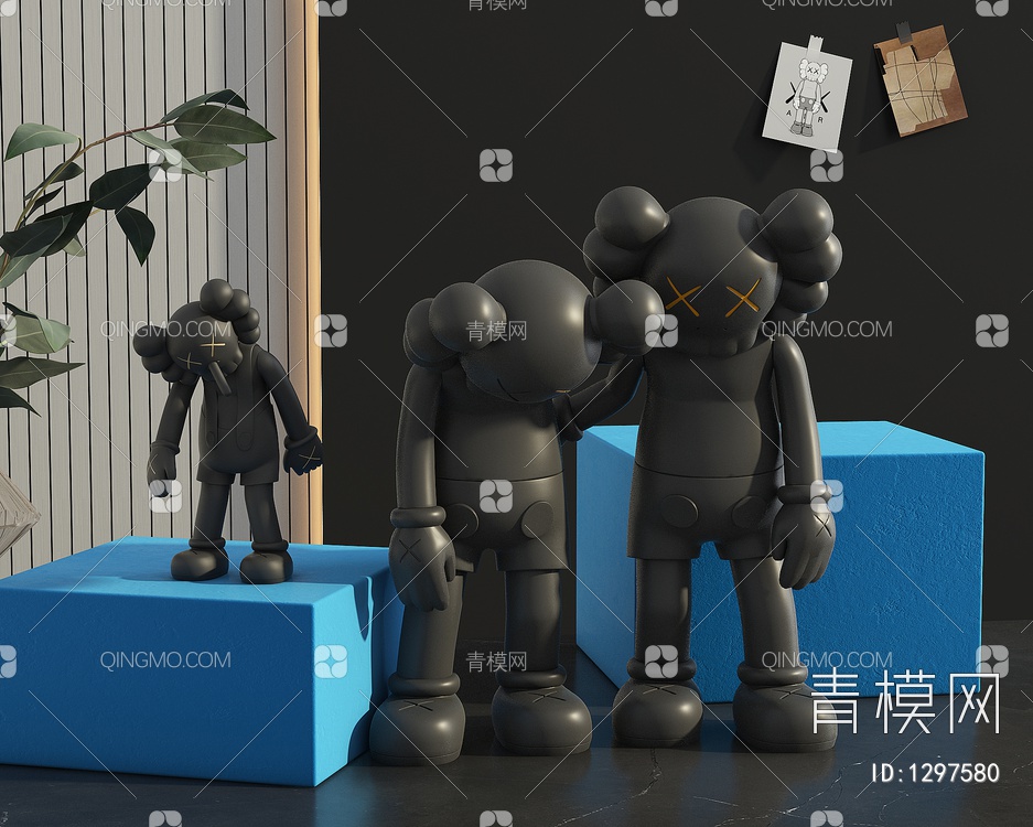 暴力熊雕塑公仔3D模型下载【ID:1297580】