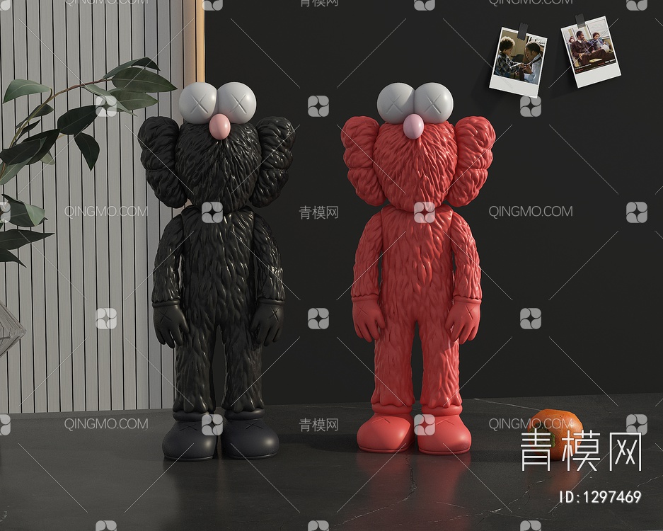 暴力熊雕塑公仔3D模型下载【ID:1297469】