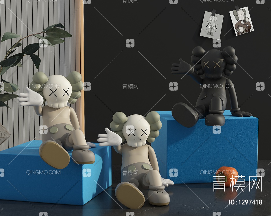 暴力熊雕塑公仔3D模型下载【ID:1297418】