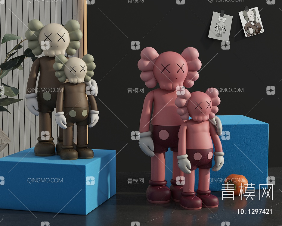 暴力熊雕塑公仔3D模型下载【ID:1297421】