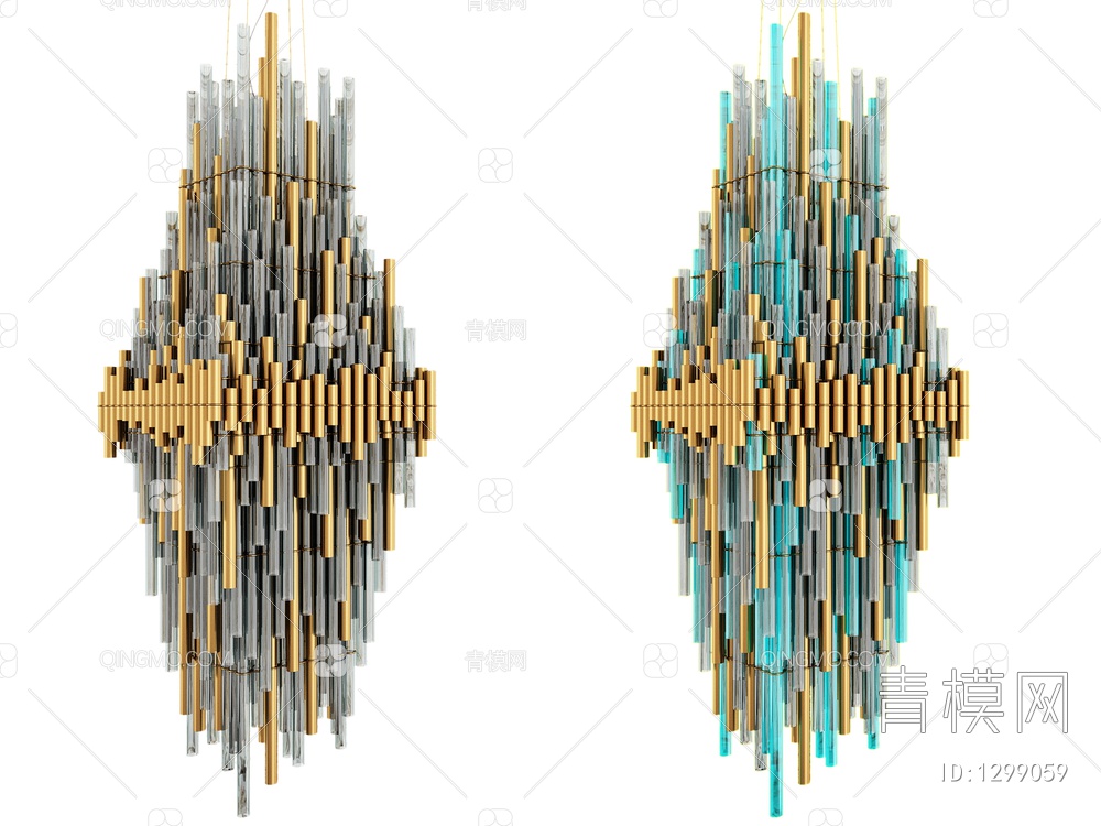 艺术水晶吊灯SU模型下载【ID:1299059】