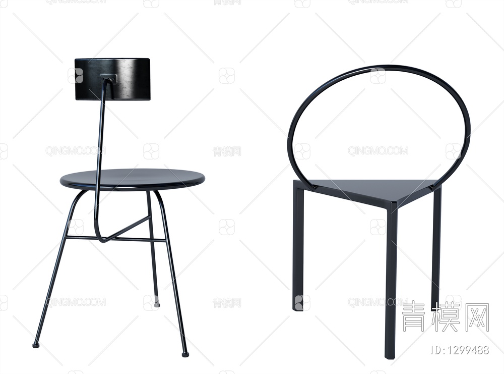 铁艺单椅3D模型下载【ID:1299488】