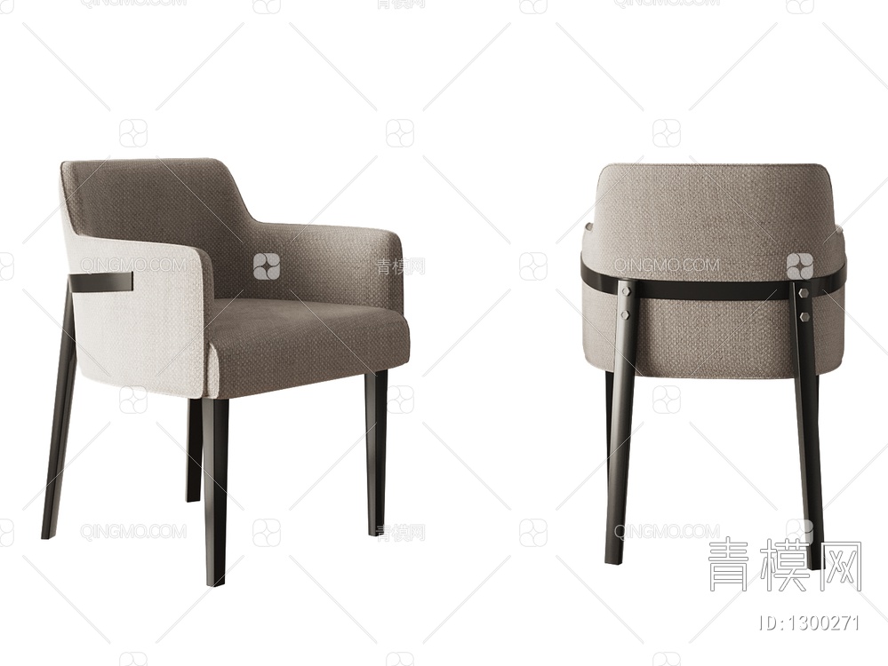 单椅 餐椅3D模型下载【ID:1300271】