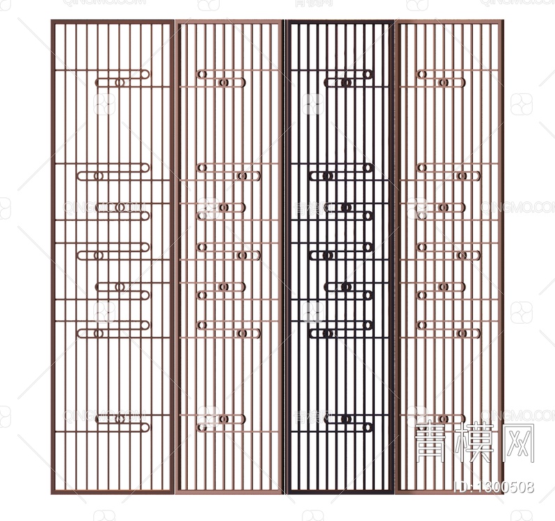 实木屏风隔断3D模型下载【ID:1300508】