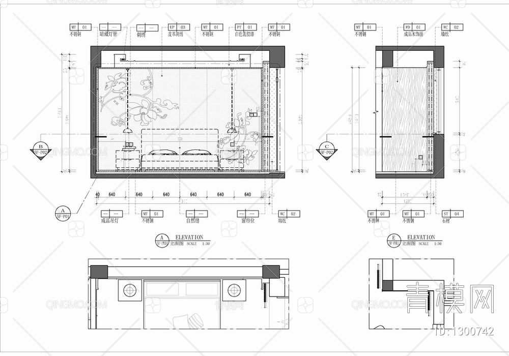 五层小别墅CAD施工图 家装 私宅 洋房 样板房 豪宅 大宅 别墅【ID:1300742】