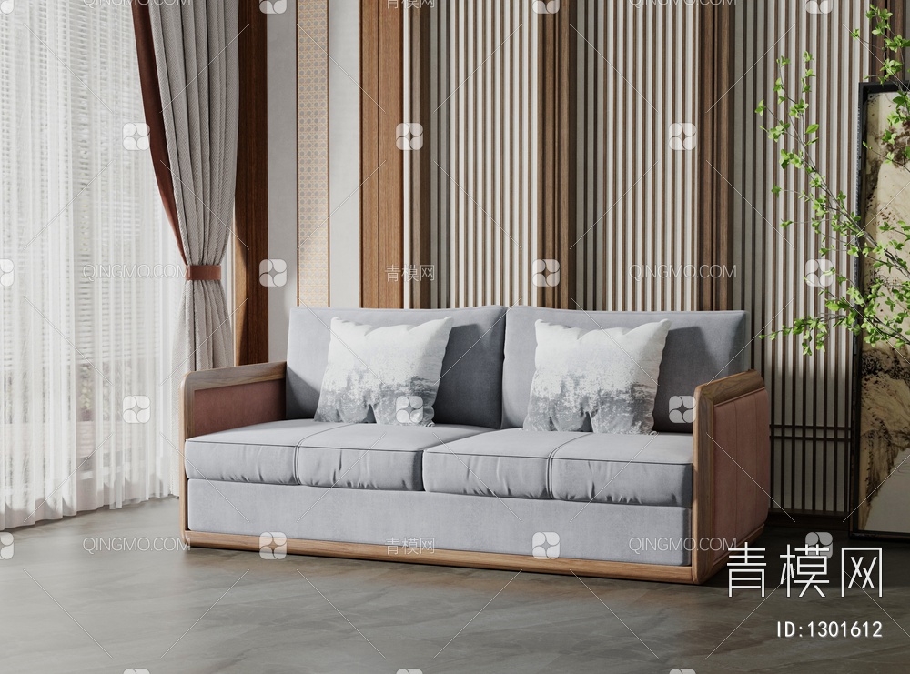 双人沙发3D模型下载【ID:1301612】