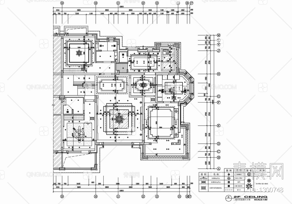 600㎡三层别墅CAD施工图+实景照 家装 私宅 洋房 豪宅 大宅 别墅 样板房【ID:1300748】