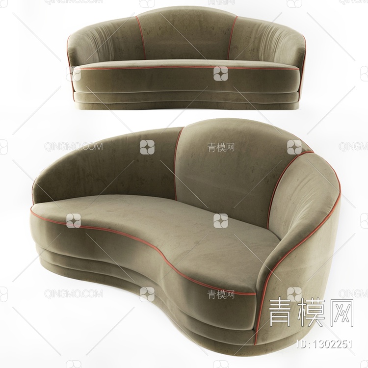 多人沙发3D模型下载【ID:1302251】