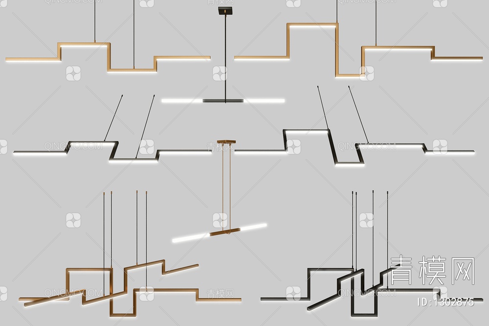 极简吊灯SU模型下载【ID:1302875】