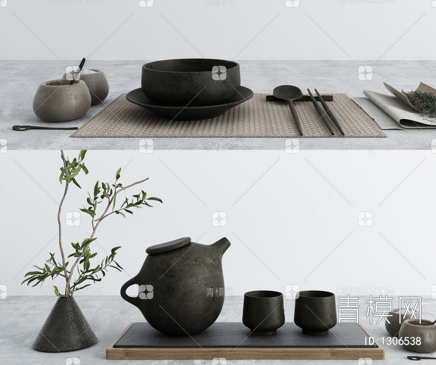 茶具3D模型下载【ID:1306538】