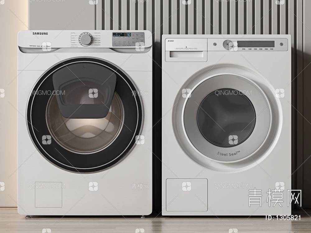 洗衣机3D模型下载【ID:1305821】