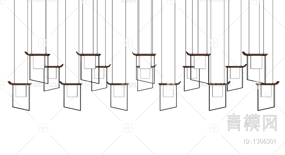 装饰吊灯SU模型下载【ID:1306301】