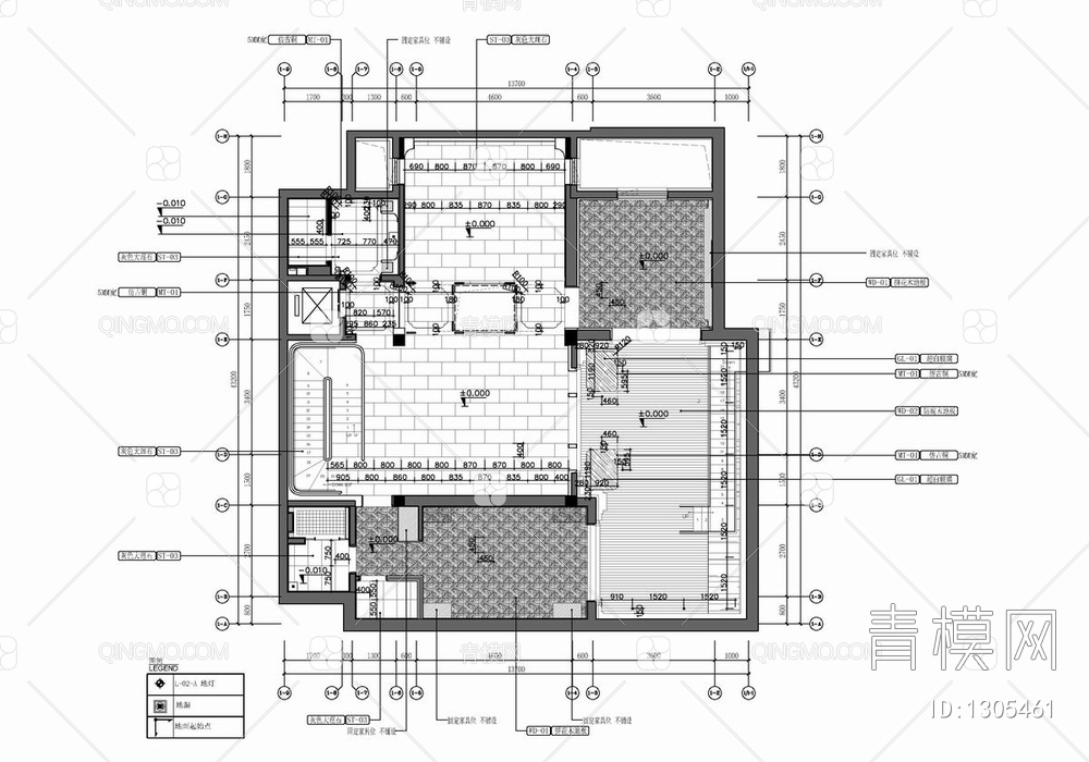 四层别墅样板房CAD施工图+方案文本+实景照 家装 豪宅 样板房 别墅 洋房【ID:1305461】