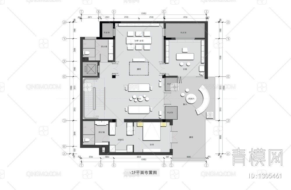 四层别墅样板房CAD施工图+方案文本+实景照 家装 豪宅 样板房 别墅 洋房【ID:1305461】