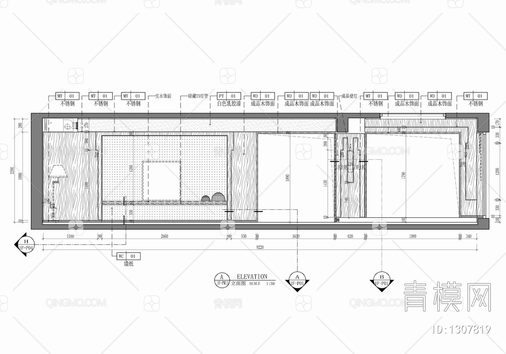 450㎡四层别墅CAD施工图 家装 豪宅 复式 洋房 私宅 豪宅 样板房【ID:1307819】