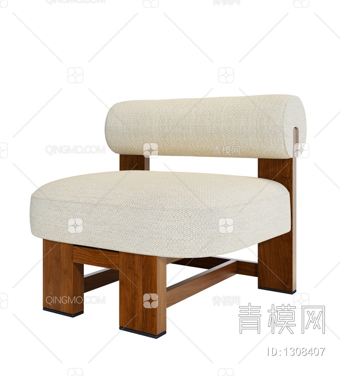 WestElm单人沙发3D模型下载【ID:1308407】