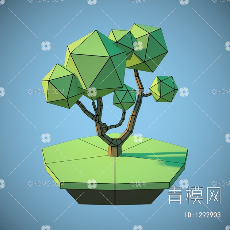 卡通树木模型3D模型下载【ID:1292903】