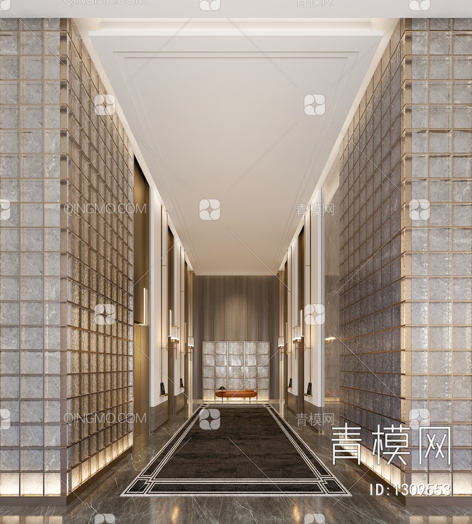 酒店电梯间3D模型下载【ID:1309553】