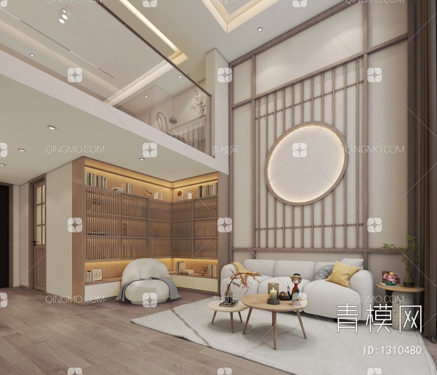 loft公寓 客厅3D模型下载【ID:1310480】