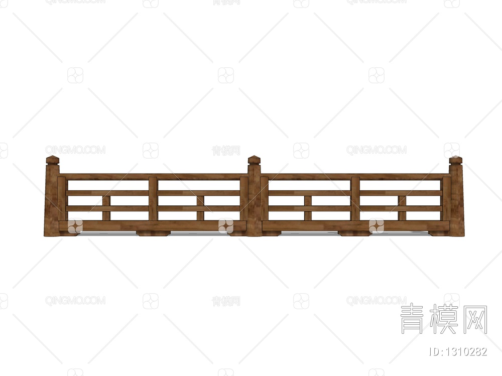 木质栏杆SU模型下载【ID:1310282】