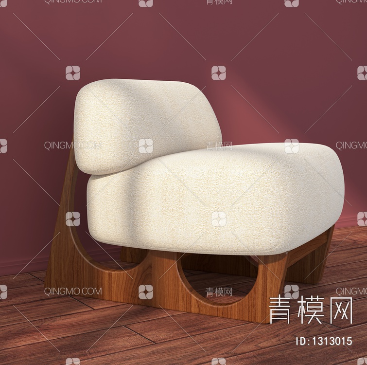 单人休闲沙发3D模型下载【ID:1313015】