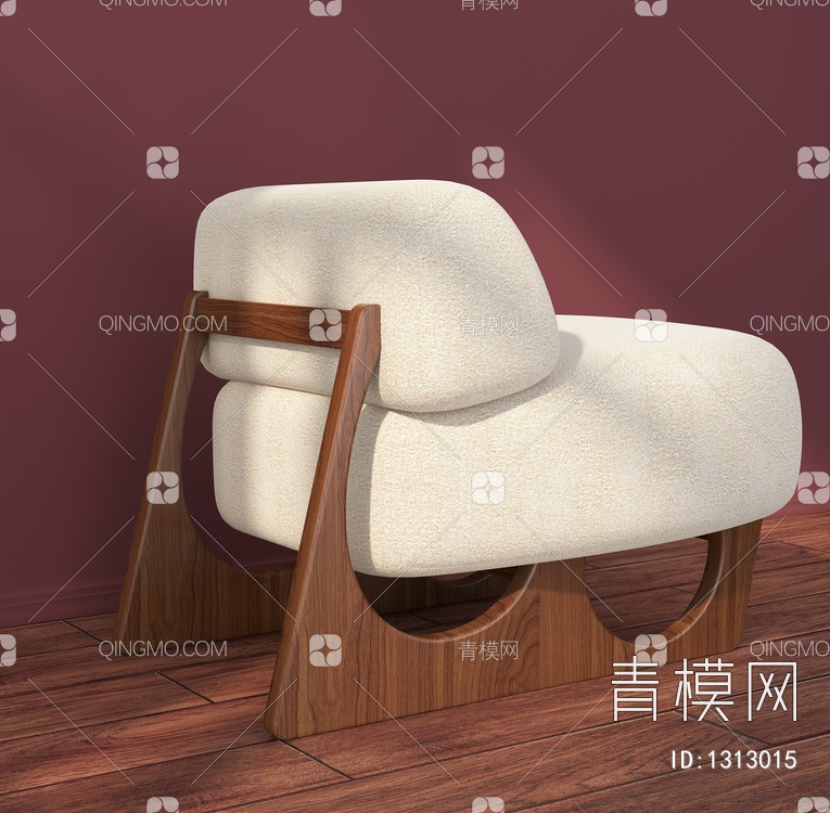 单人休闲沙发3D模型下载【ID:1313015】