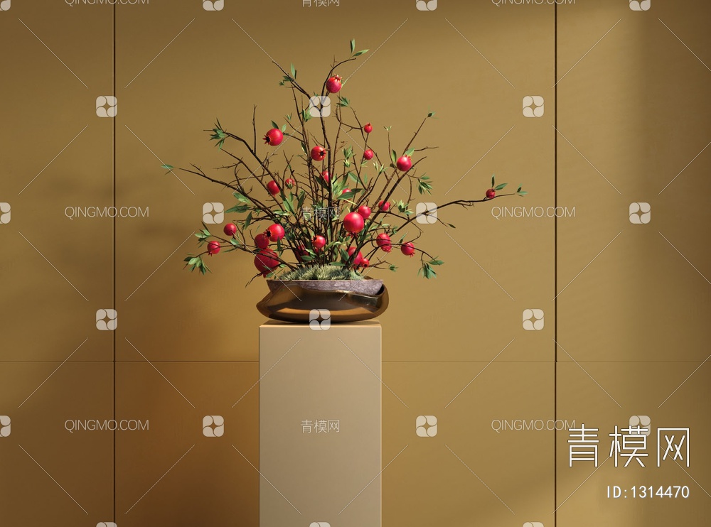 植物盆栽3D模型下载【ID:1314470】