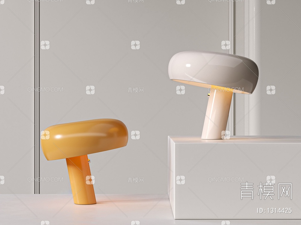 蘑菇台灯3D模型下载【ID:1314425】
