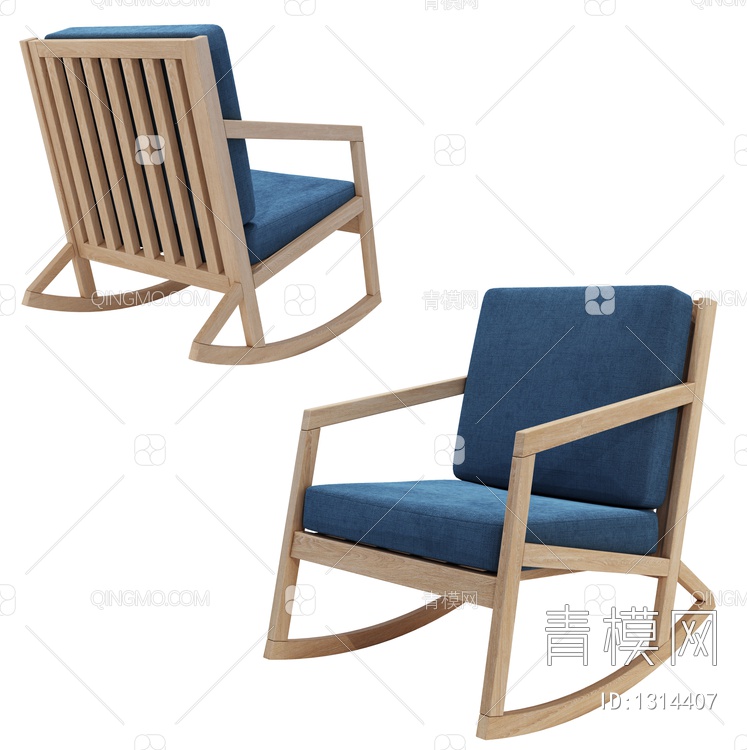 摇椅 躺椅3D模型下载【ID:1314407】