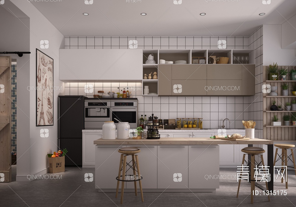 家居厨房3D模型下载【ID:1315175】