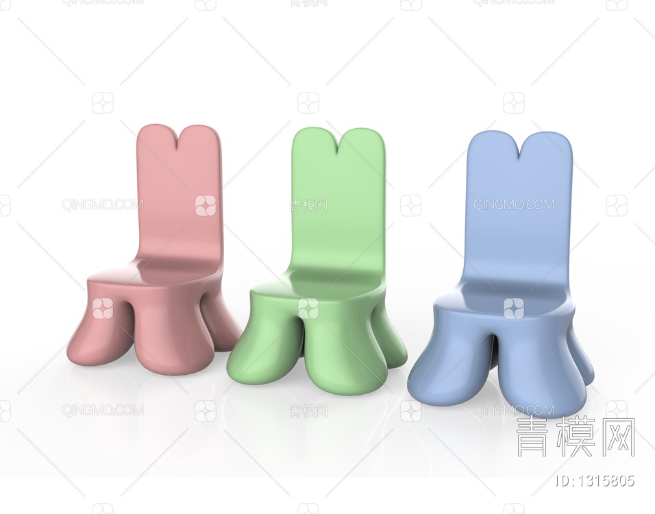 家具 儿童凳子3D模型下载【ID:1315805】