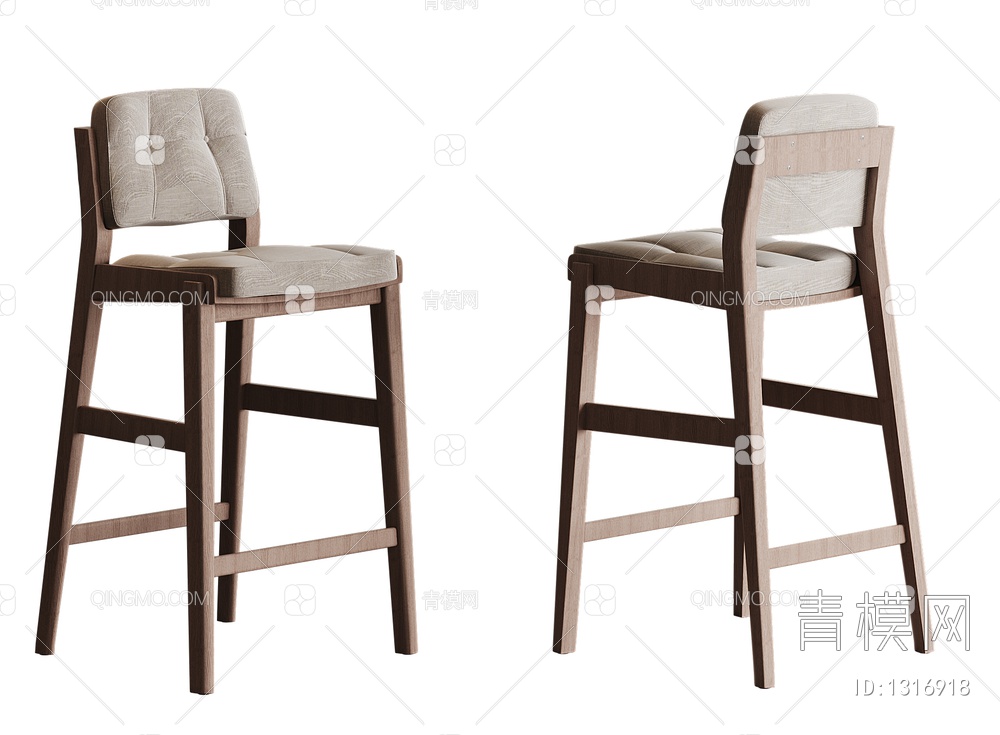 吧台椅3D模型下载【ID:1316918】
